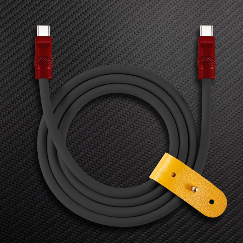 "Black Chubby" 240W Charging Cable With Color Connectors - Image 44