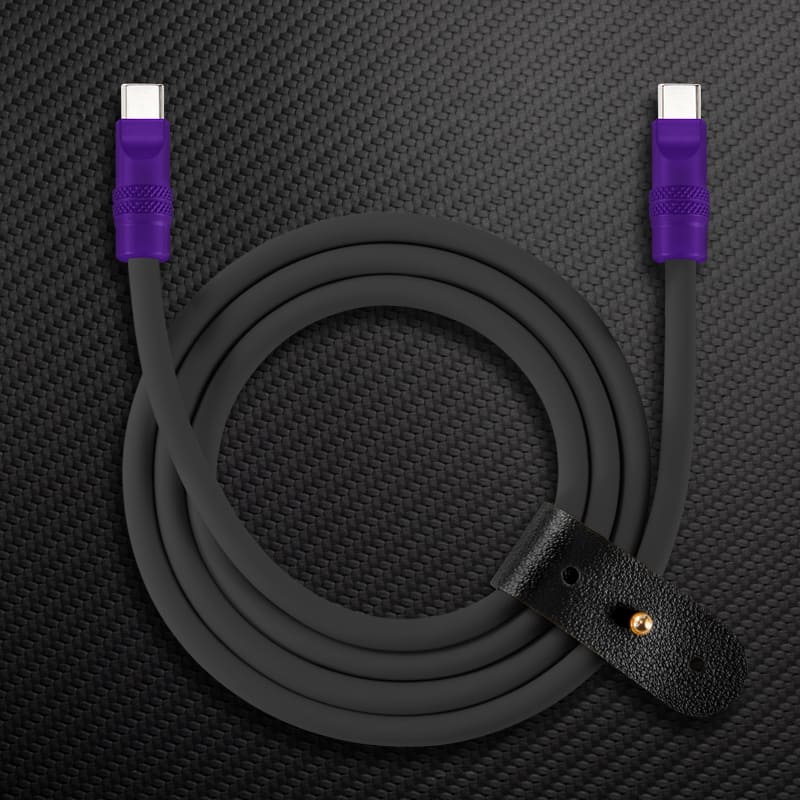 "Black Chubby" 240W Charging Cable With Color Connectors - Image 47