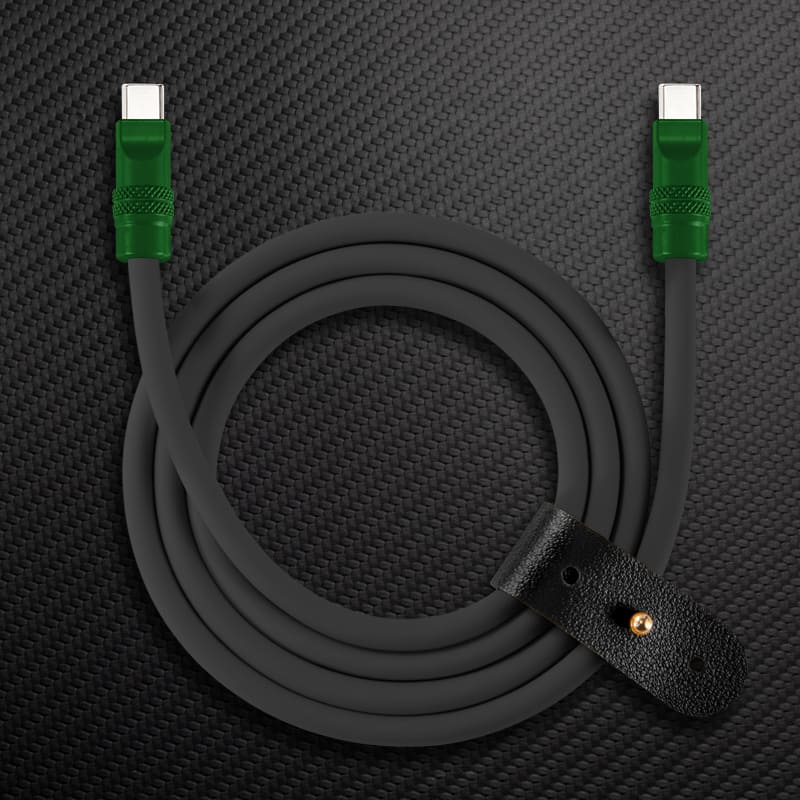 "Black Chubby" 240W Charging Cable With Color Connectors - Image 52