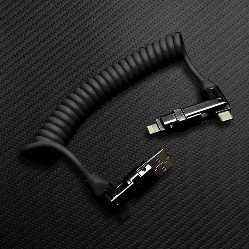 "Curly Chubby" 6-in-1 240W Fast Charging Spring Cable - Image 10