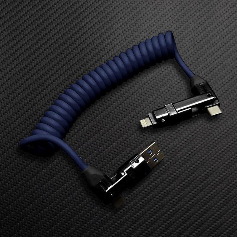"Curly Chubby" 6-in-1 240W Fast Charging Spring Cable - Image 11