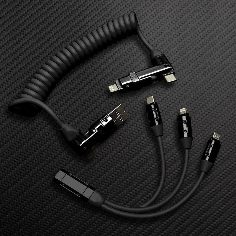"Curly Chubby" 6-in-1 240W Fast Charging Spring Cable - Image 16