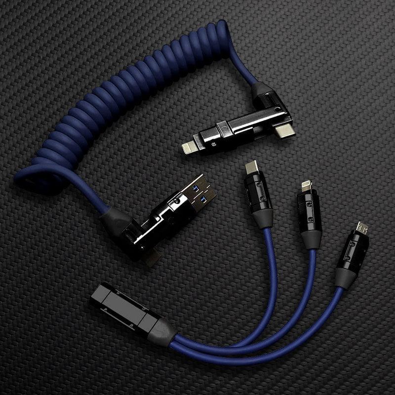 "Curly Chubby" 6-in-1 240W Fast Charging Spring Cable - Image 17