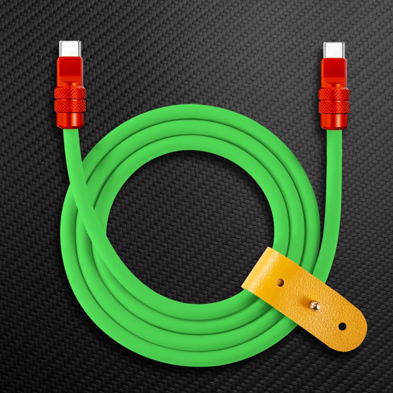 "Anodized" 240W Reflective Shine Charge Cable (C+Lightning) - Image 12