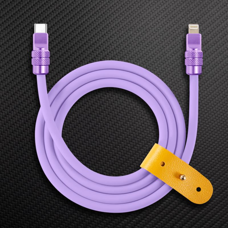 "Anodized" 240W Reflective Shine Charge Cable (C+Lightning) - Image 29