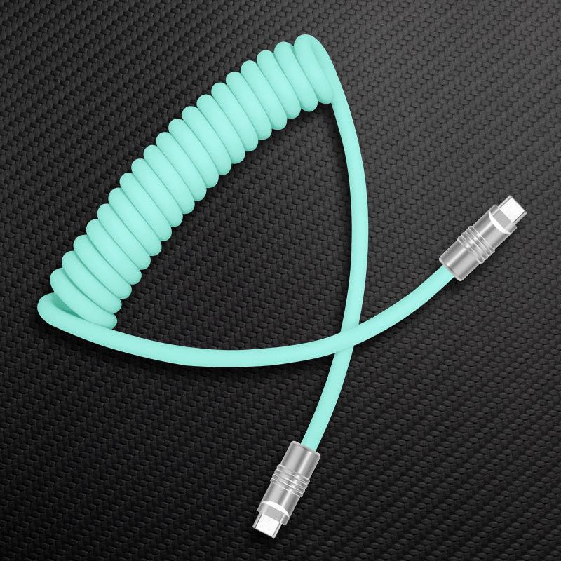 "Curly Chubby" Coiled Silicone Candy Fast Charging Cable - Image 10