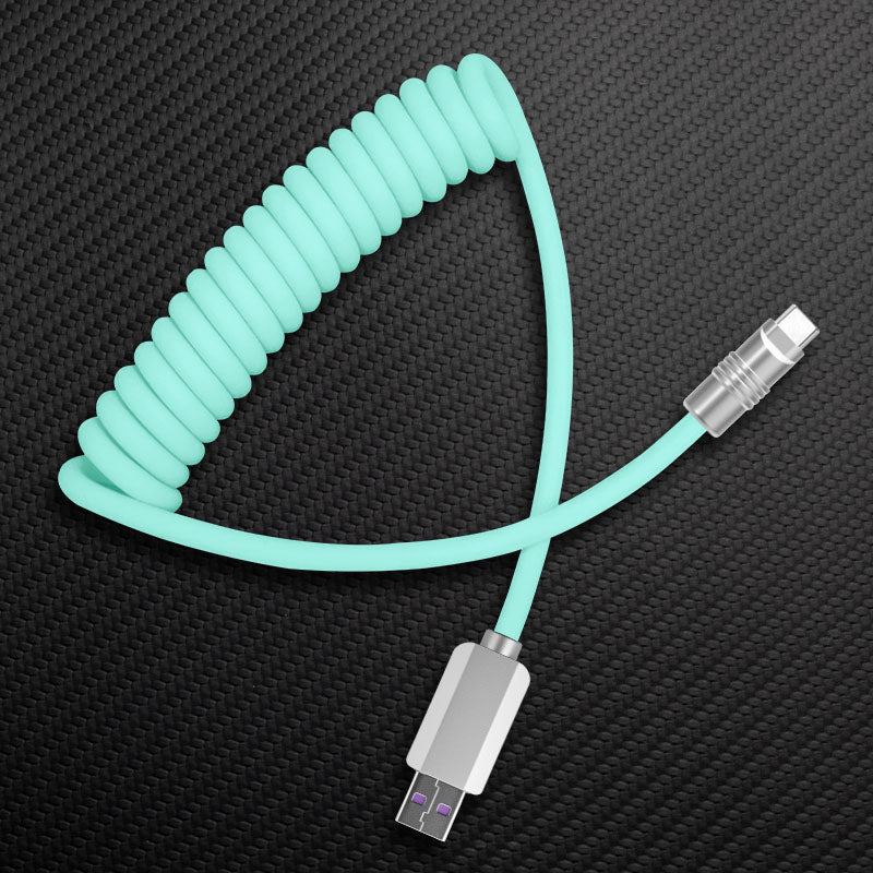 "Curly Chubby" Coiled Silicone Candy Fast Charging Cable - Image 11
