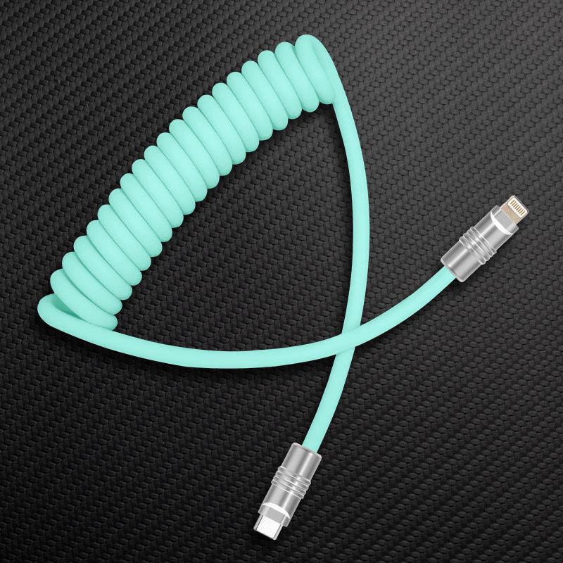 "Curly Chubby" Coiled Silicone Candy Fast Charging Cable - Image 12