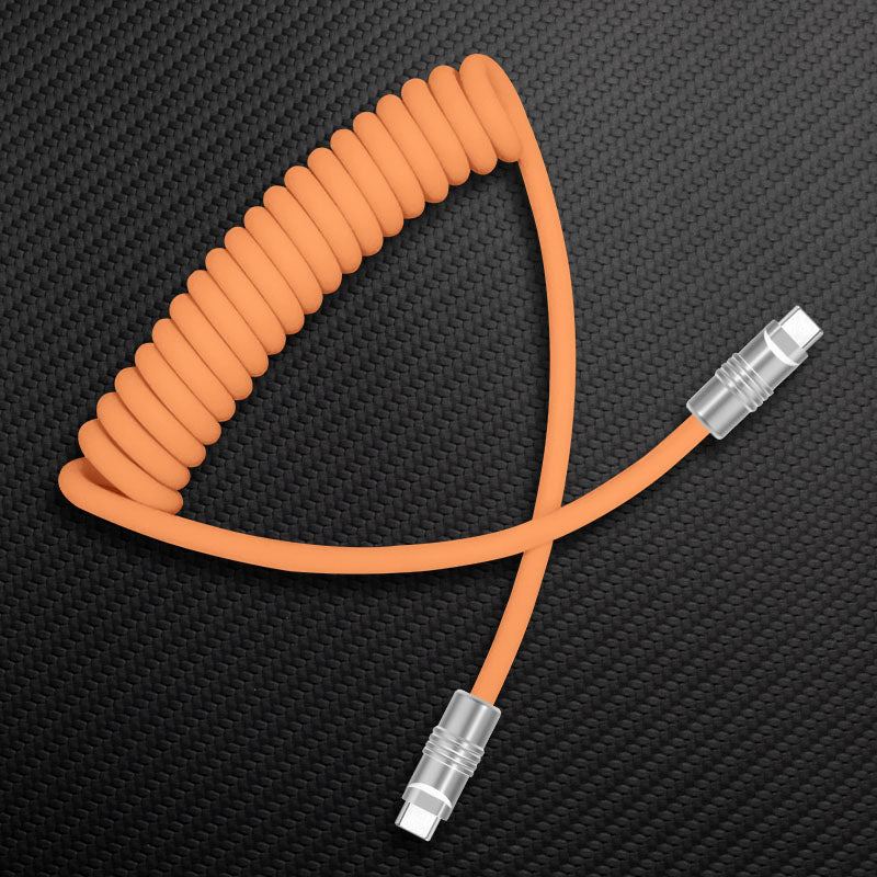 "Curly Chubby" Coiled Silicone Candy Fast Charging Cable - Image 14