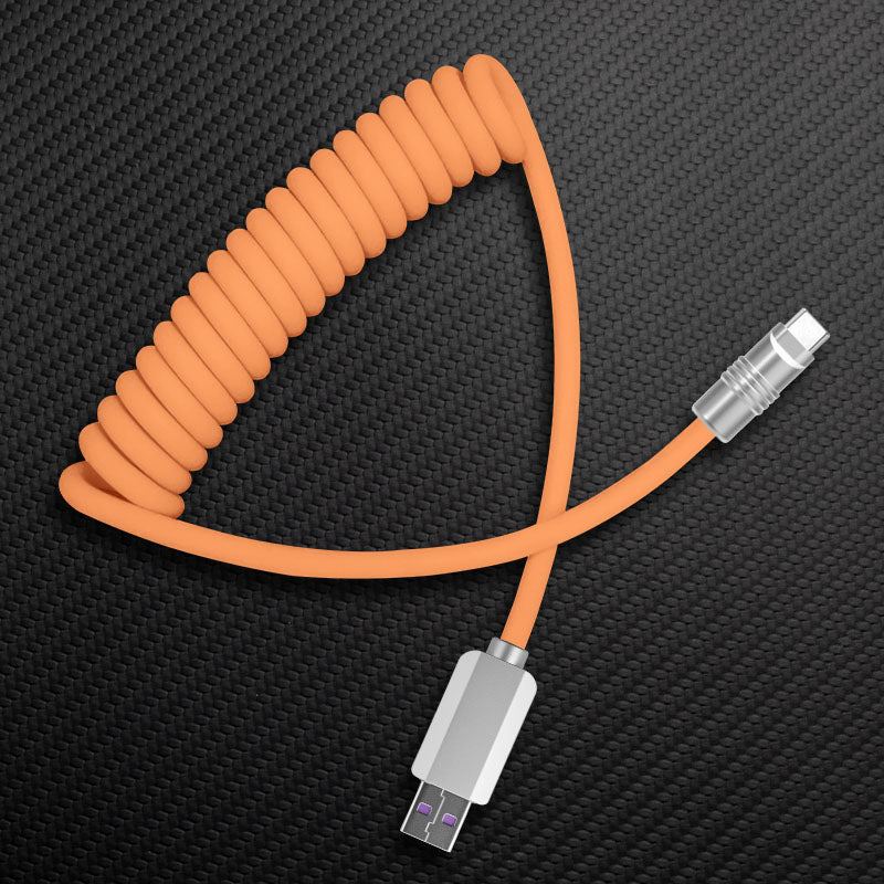 "Curly Chubby" Coiled Silicone Candy Fast Charging Cable - Image 16