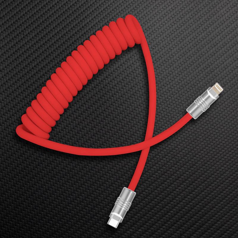 "Curly Chubby" Coiled Silicone Candy Fast Charging Cable - Image 19