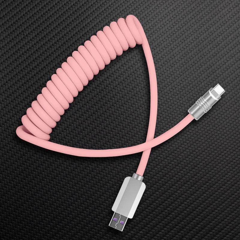 "Curly Chubby" Coiled Silicone Candy Fast Charging Cable - Image 24