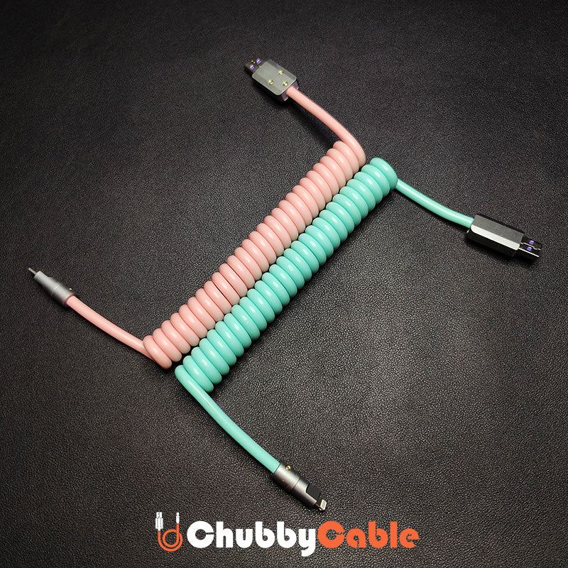 "Curly Chubby" Coiled Silicone Candy Fast Charging Cable - Image 4