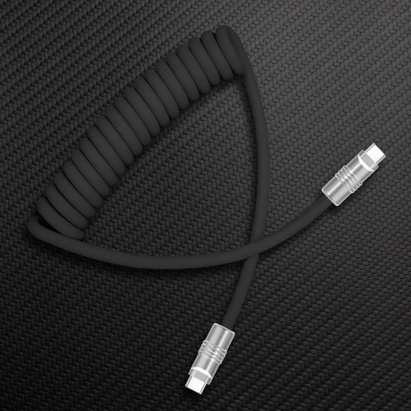 "Curly Chubby" Coiled Silicone Candy Fast Charging Cable - Image 6