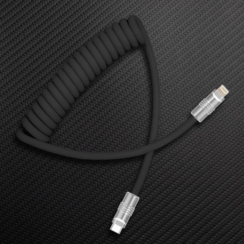 "Curly Chubby" Coiled Silicone Candy Fast Charging Cable - Image 7