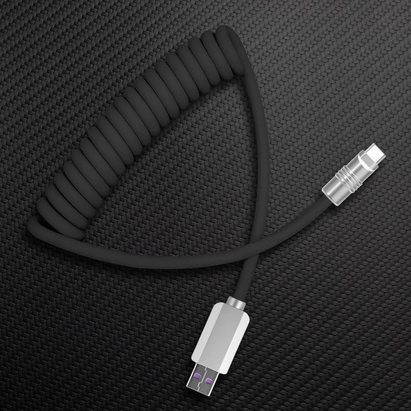 "Curly Chubby" Coiled Silicone Candy Fast Charging Cable - Image 8