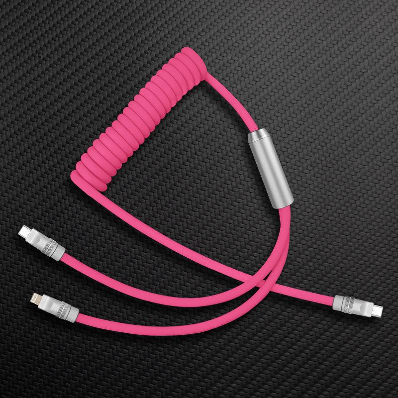 "Curly Chubby" 2 In 1 Spring Fast Charging Cable - Image 17
