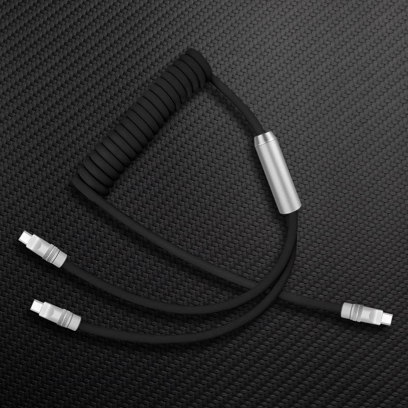 "Curly Chubby" 2 In 1 Spring Fast Charging Cable - Image 3