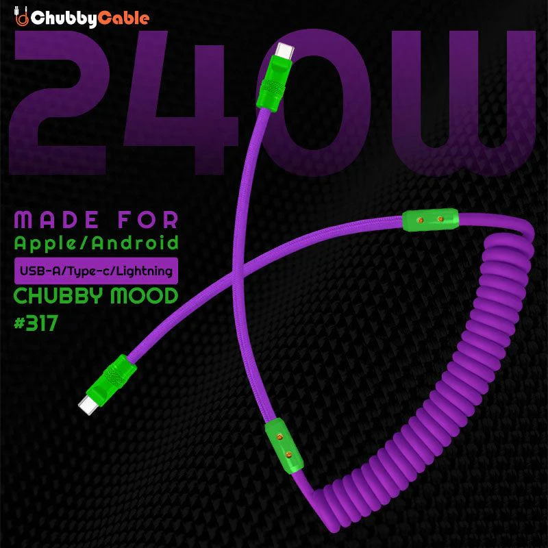 "Curly Chubby" Silicone Braided Fast Charging Cable #317