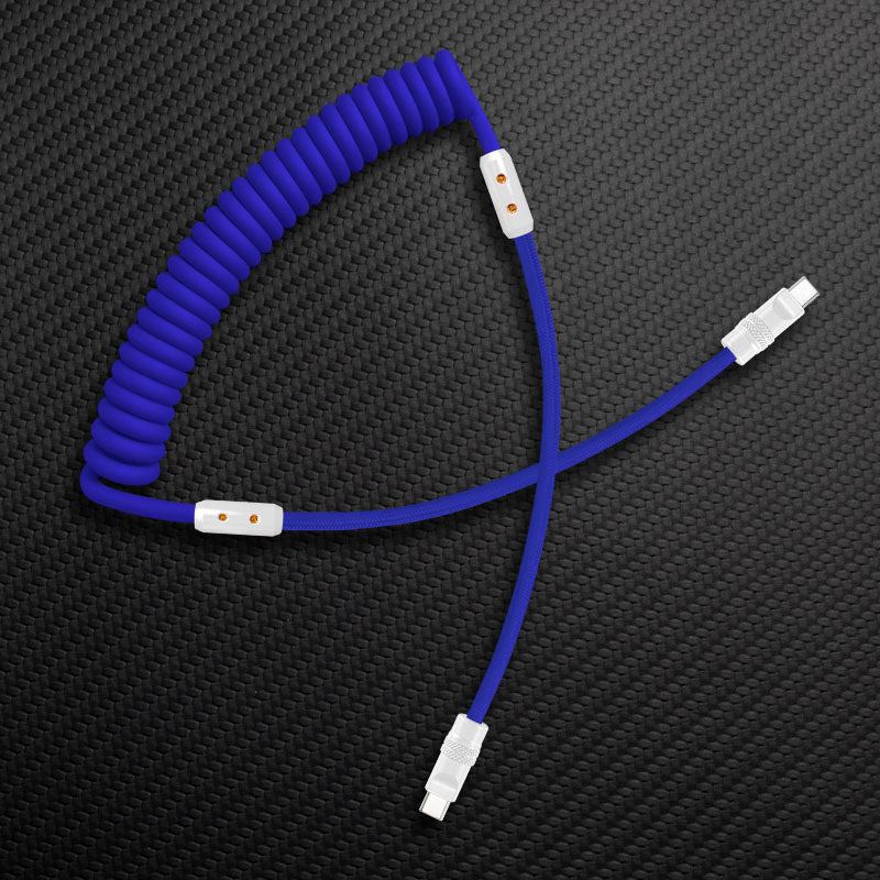 "Curly Chubby" Silicone Braided Fast Charging Cable #317 - Image 10