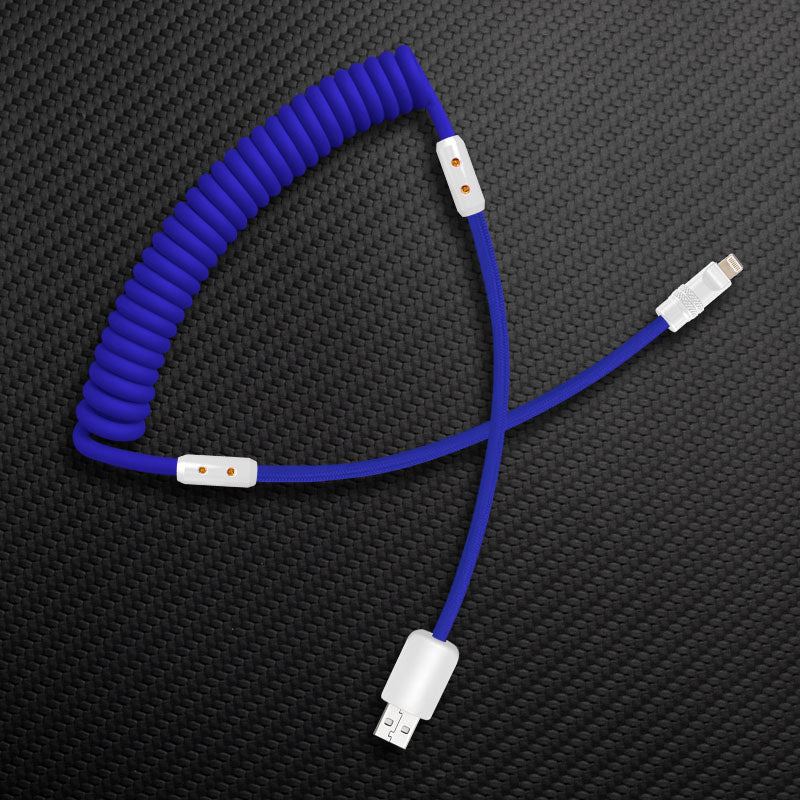 "Curly Chubby" Silicone Braided Fast Charging Cable #317 - Image 11