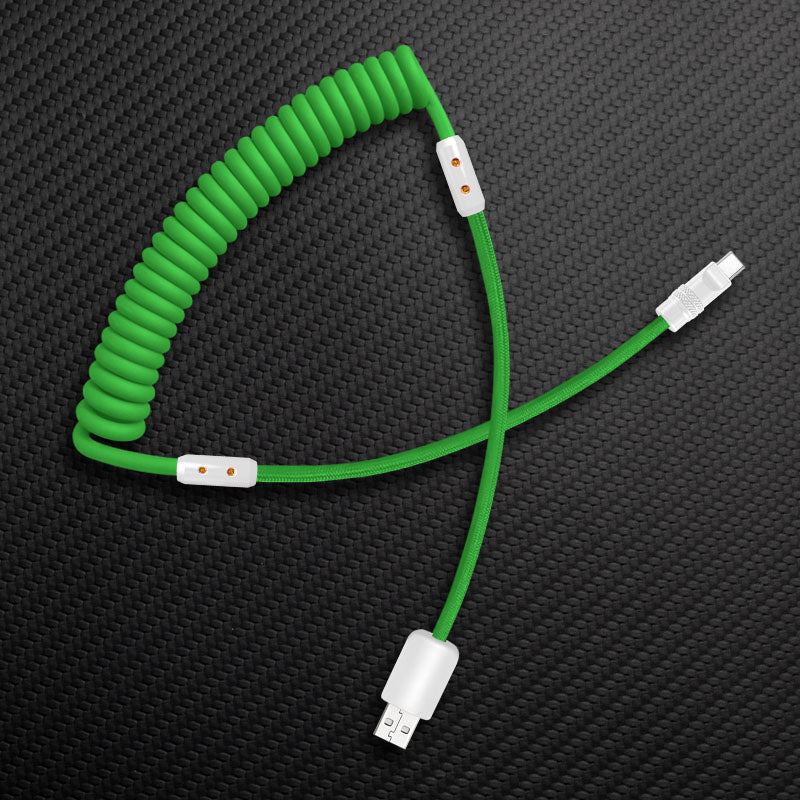 "Curly Chubby" Silicone Braided Fast Charging Cable #317 - Image 26
