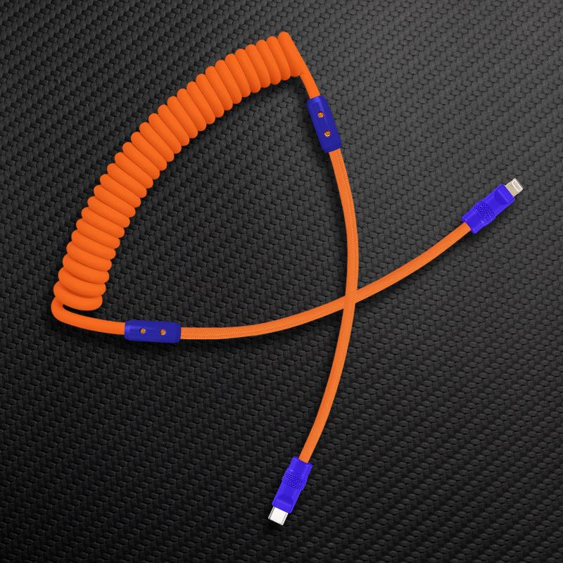 "Curly Chubby" Silicone Braided Fast Charging Cable #317 - Image 29