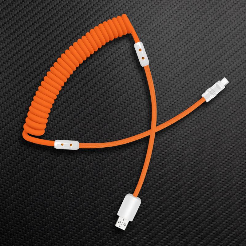 "Curly Chubby" Silicone Braided Fast Charging Cable #317 - Image 34