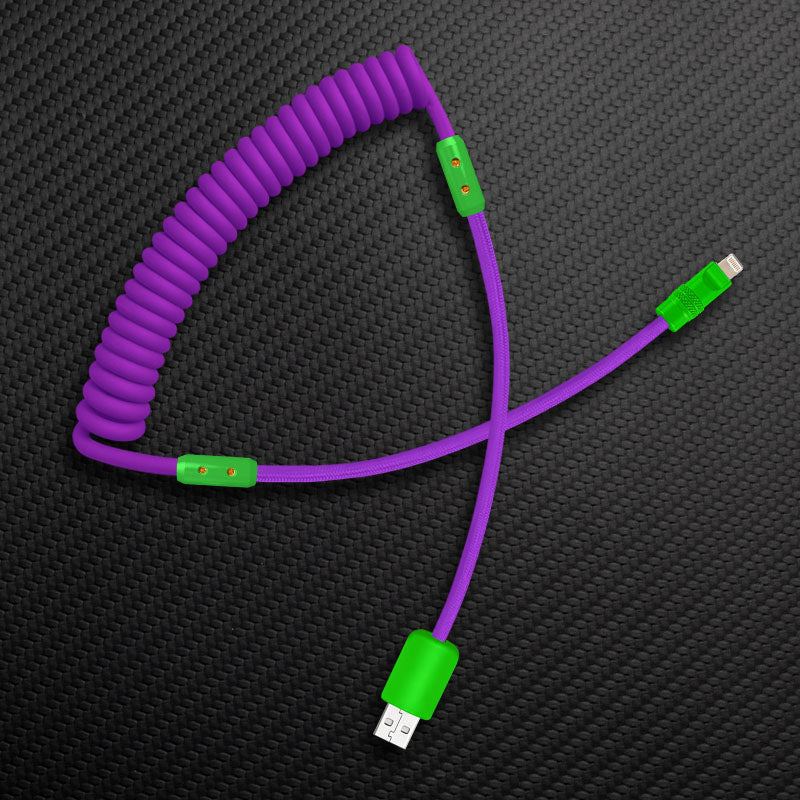 "Curly Chubby" Silicone Braided Fast Charging Cable #317 - Image 36