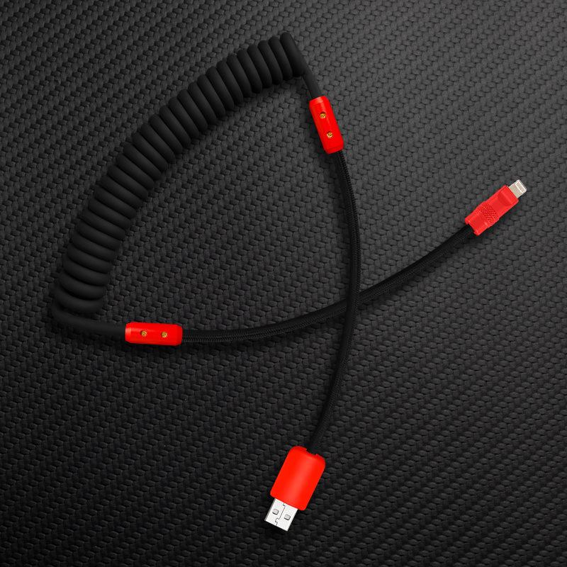"Curly Chubby" Silicone Braided Fast Charging Cable #317 - Image 4