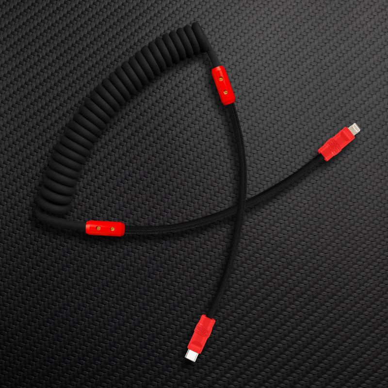 "Curly Chubby" Silicone Braided Fast Charging Cable #317 - Image 5