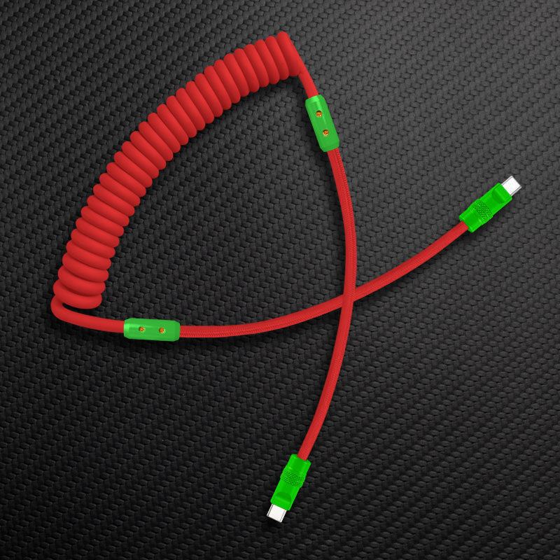 "Curly Chubby" Silicone Braided Fast Charging Cable #317 - Image 55