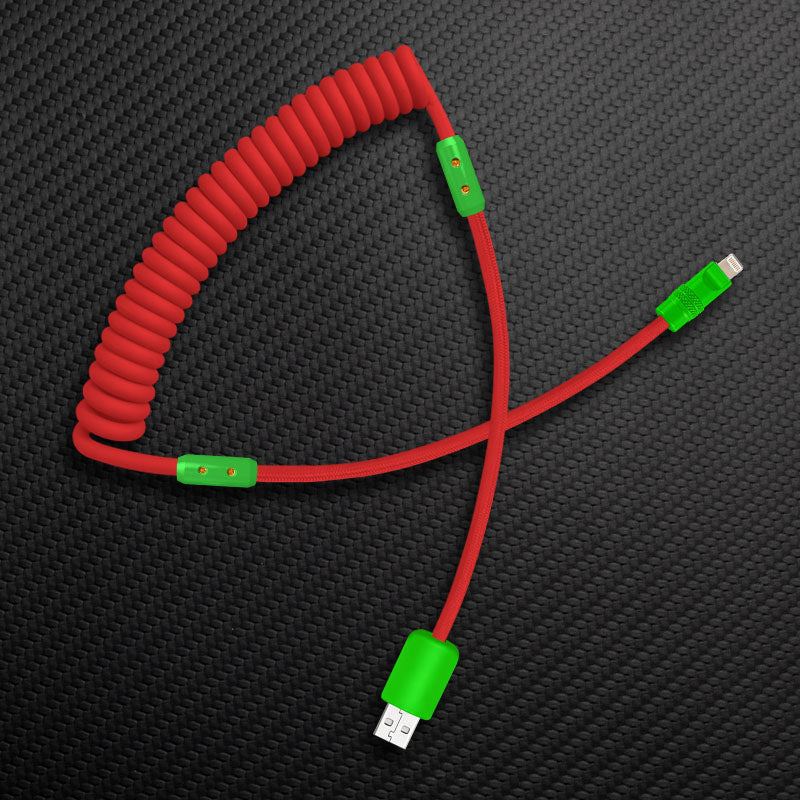 "Curly Chubby" Silicone Braided Fast Charging Cable #317 - Image 56