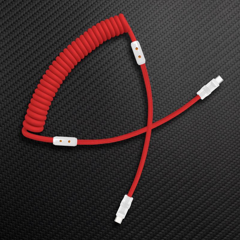 "Curly Chubby" Silicone Braided Fast Charging Cable #317 - Image 59