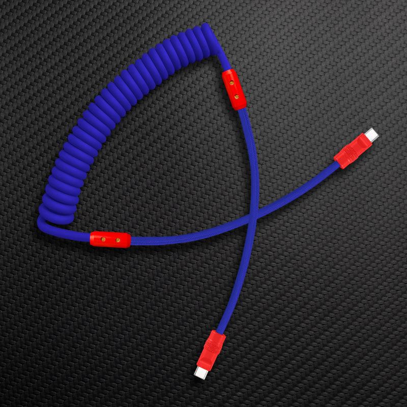 "Curly Chubby" Silicone Braided Fast Charging Cable #317 - Image 6