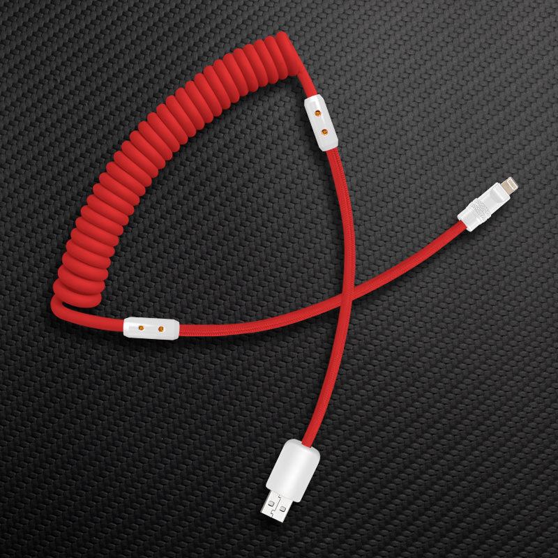 "Curly Chubby" Silicone Braided Fast Charging Cable #317 - Image 60