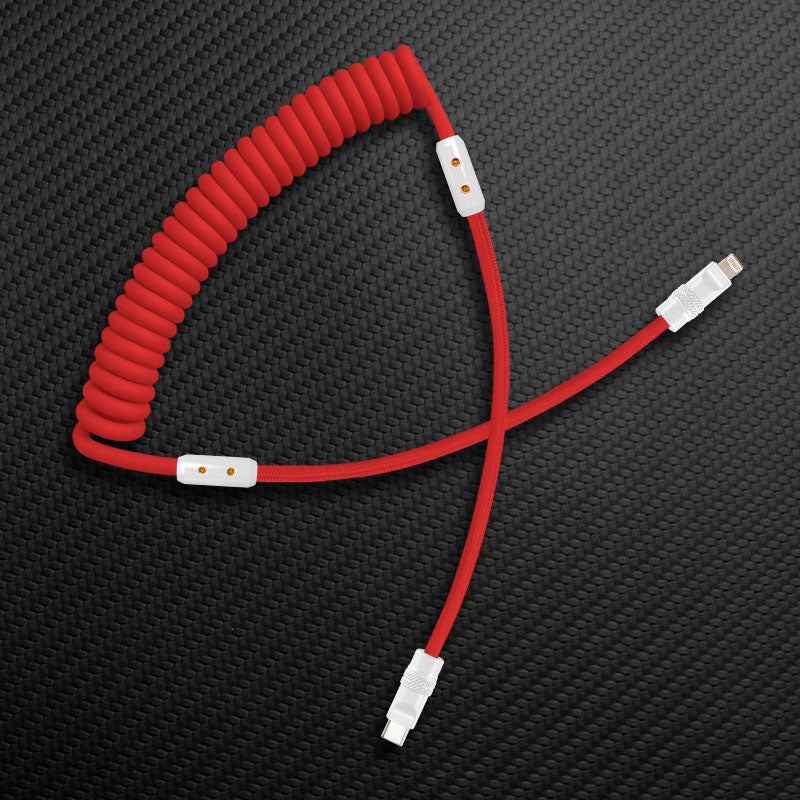 "Curly Chubby" Silicone Braided Fast Charging Cable #317 - Image 61