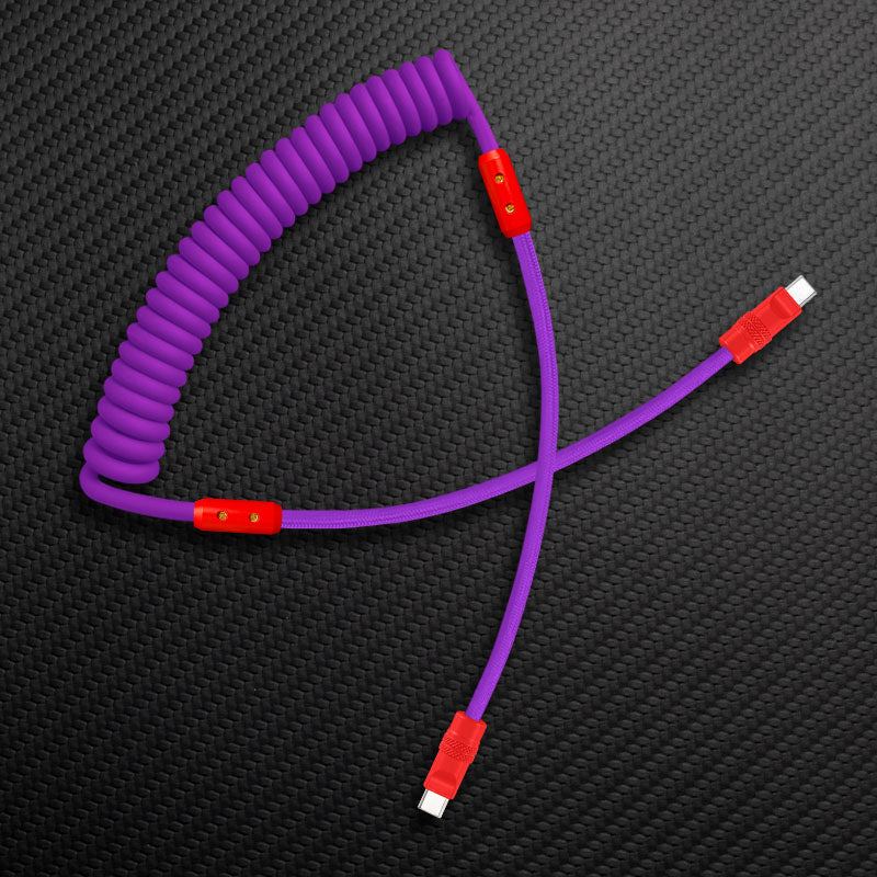 "Curly Chubby" Silicone Braided Fast Charging Cable #317 - Image 63