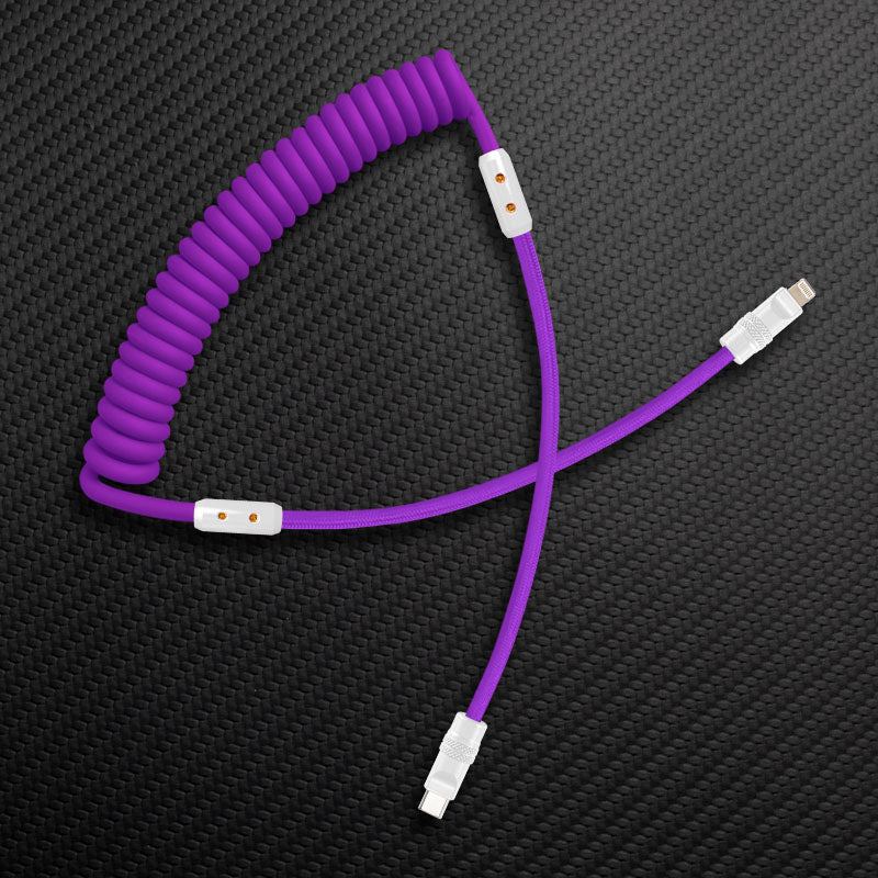 "Curly Chubby" Silicone Braided Fast Charging Cable #317 - Image 69