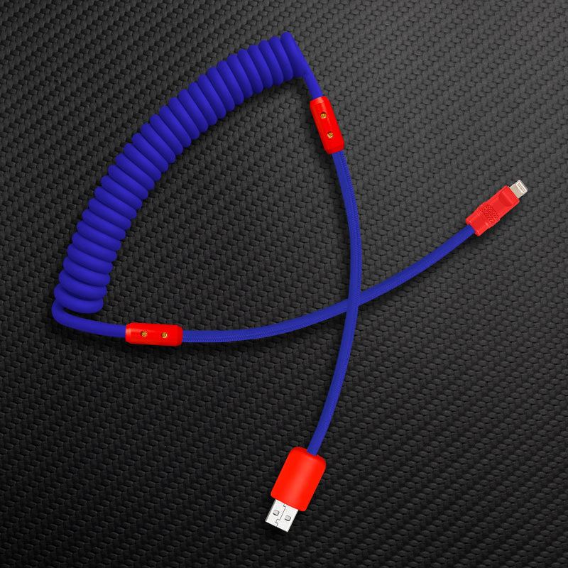 "Curly Chubby" Silicone Braided Fast Charging Cable #317 - Image 7