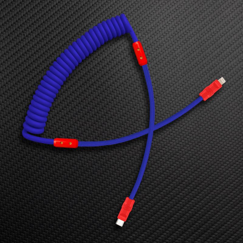 "Curly Chubby" Silicone Braided Fast Charging Cable #317 - Image 8