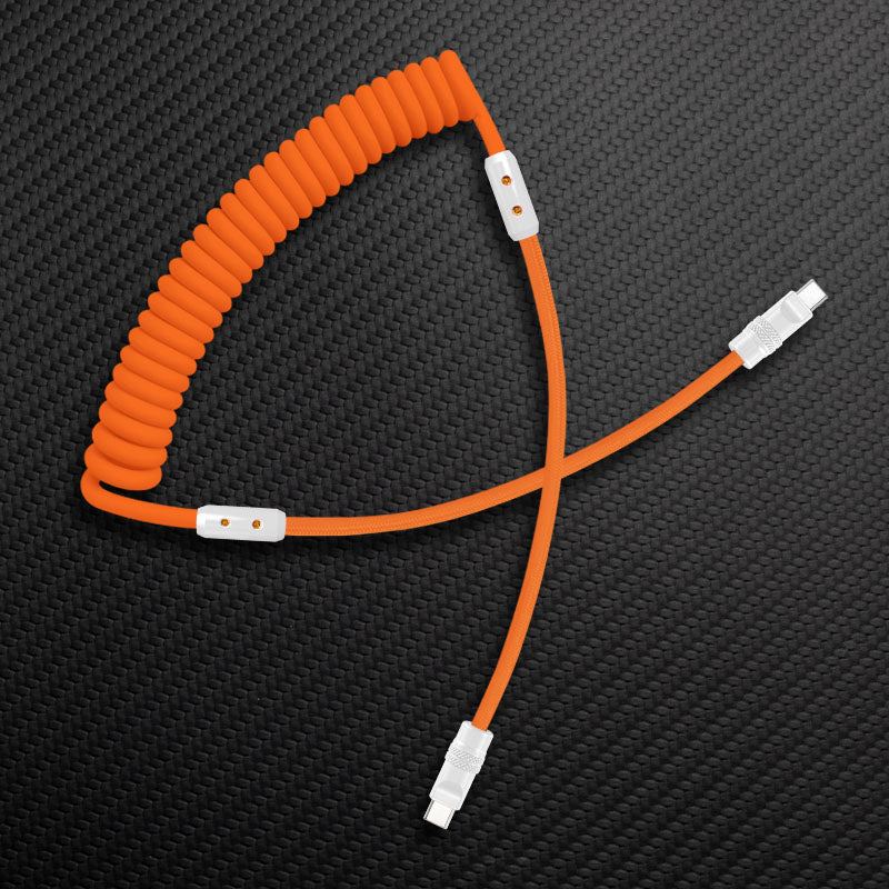"Curly Chubby" Silicone Braided Fast Charging Cable #369 - Image 12