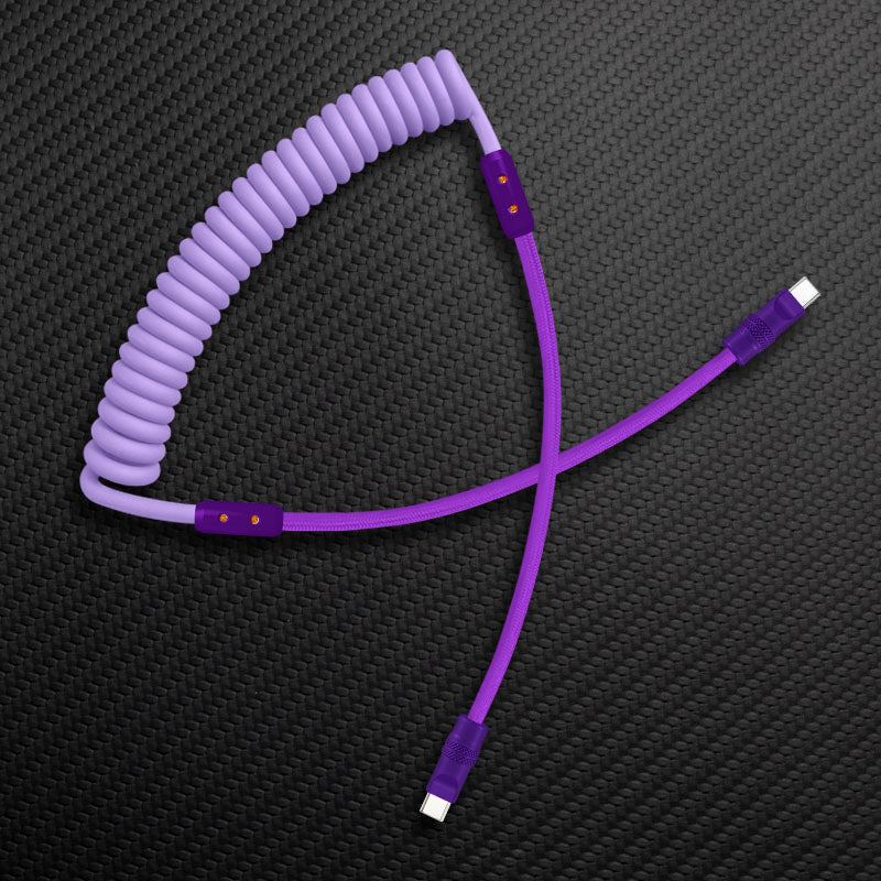 "Curly Chubby" Silicone Braided Fast Charging Cable #711 - Image 2