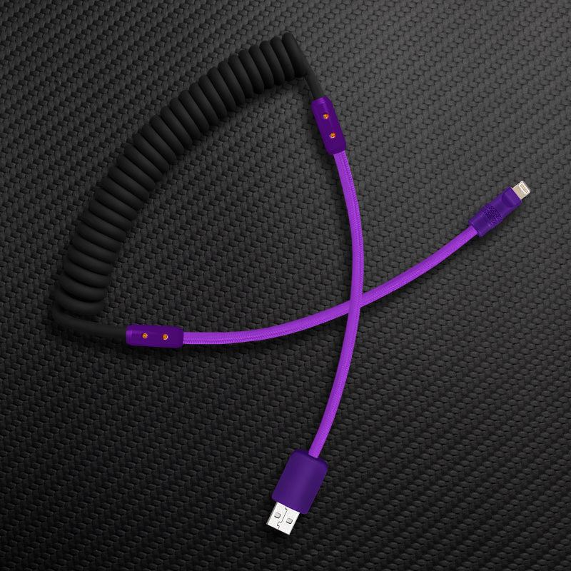 "Curly Chubby" Silicone Braided Fast Charging Cable #711 - Image 36