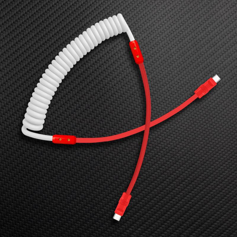 "Curly Chubby" Silicone Braided Fast Charging Cable #711 - Image 79