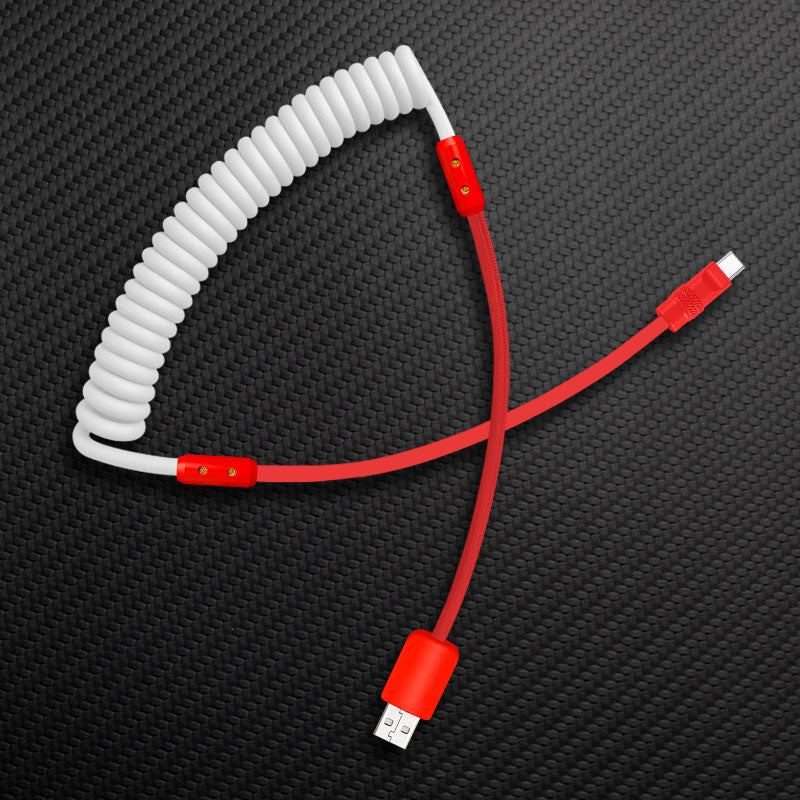 "Curly Chubby" Silicone Braided Fast Charging Cable #711 - Image 82