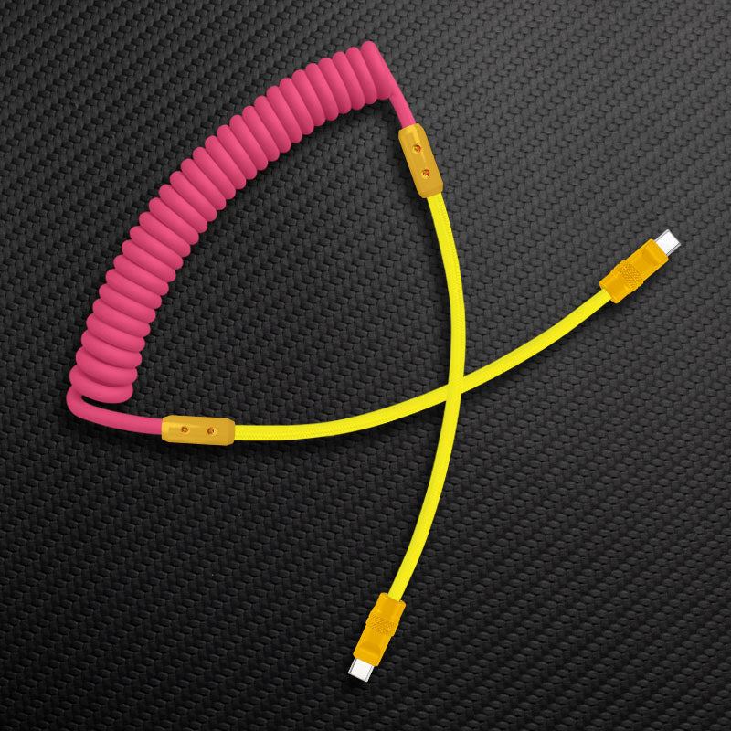 "Curly Chubby" Silicone Braided Fast Charging Cable #711 - Image 91