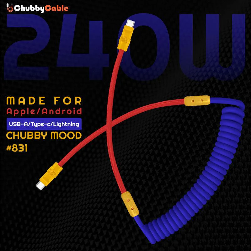 "Curly Chubby" Silicone Braided Fast Charging Cable #831