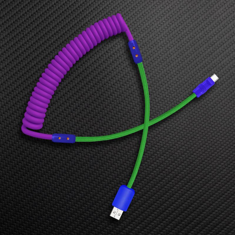 "Curly Chubby" Silicone Braided Fast Charging Cable #831 - Image 100