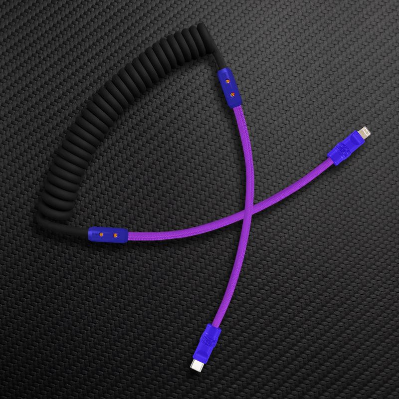"Curly Chubby" Silicone Braided Fast Charging Cable #831 - Image 13